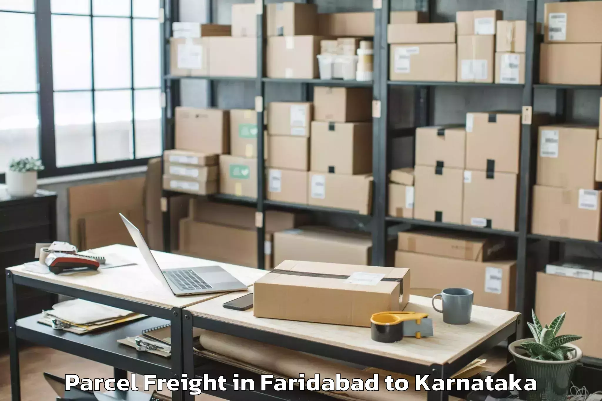 Book Faridabad to Malligenahalli Parcel Freight Online